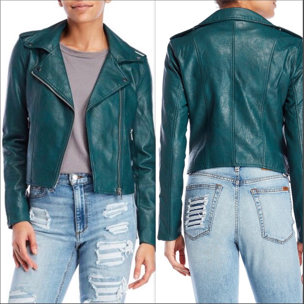 ROMEO & JULIET COUTURE  HUNTER GREENLEATHER JACKET - Picture 2 of 8